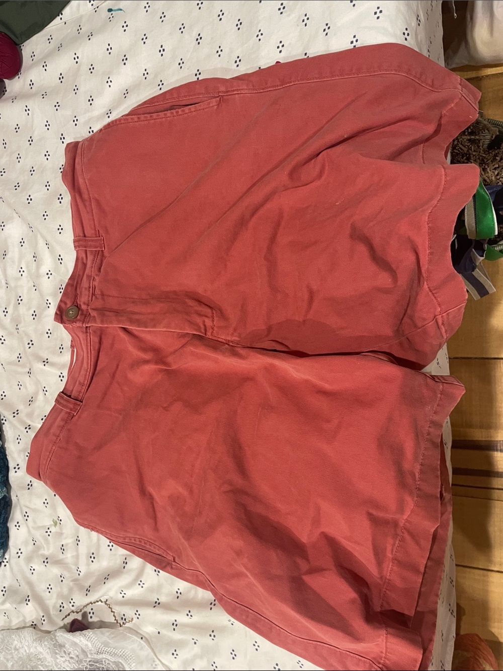 Vintage J. Crew Coral Pink Flat Front Men's Shorts